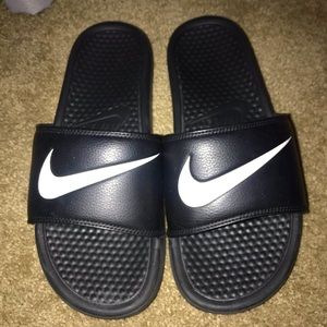Black Nike Slides